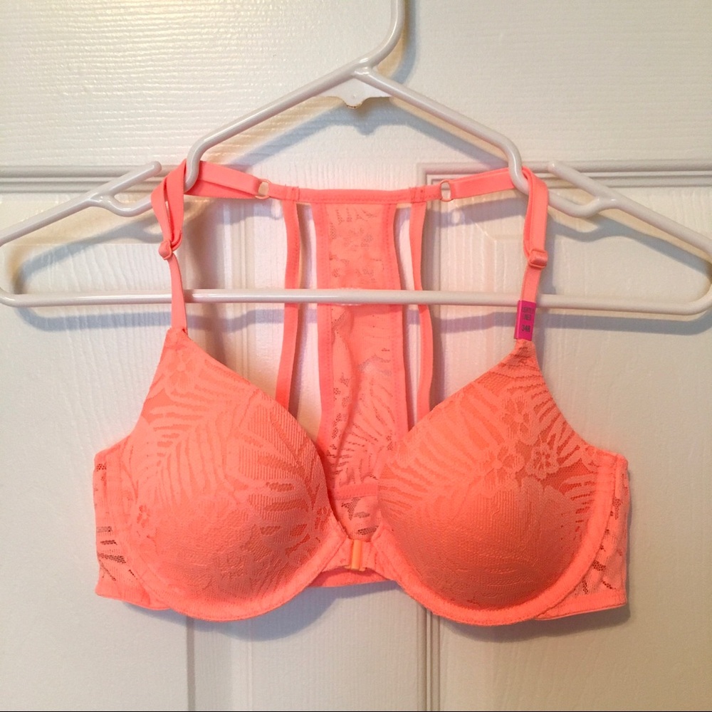 PINK VS Neon Orange Bra